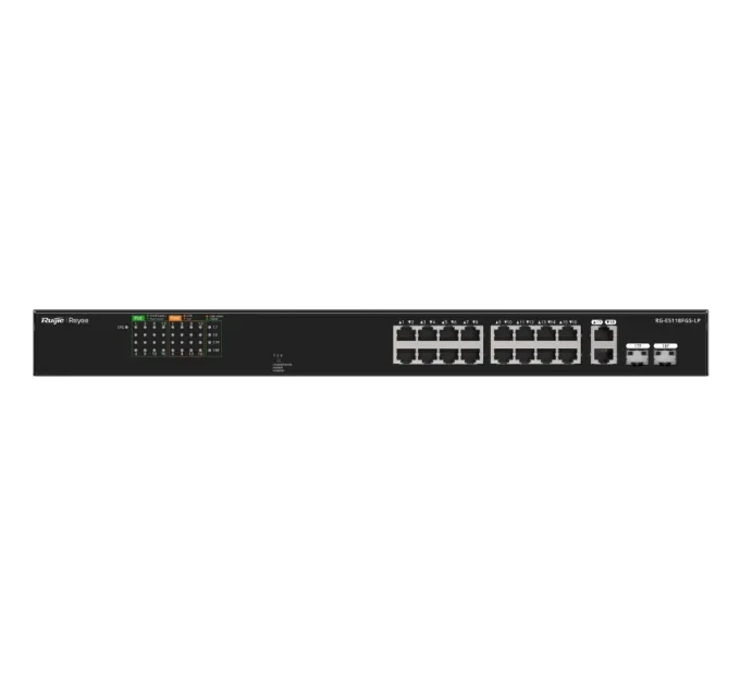 Ruijie Reyee RG-ES118FGS-LP PoE Комутатор 18 портів некерований Ruijie Reyee RG-ES118FGS-LP PoE Комутатор 18 портів некерований