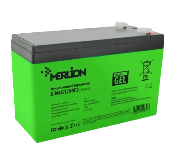 MERLION G-MLG1290F2 9А•г 12В мультигель Свинцево-кислотна акумуляторна батарея