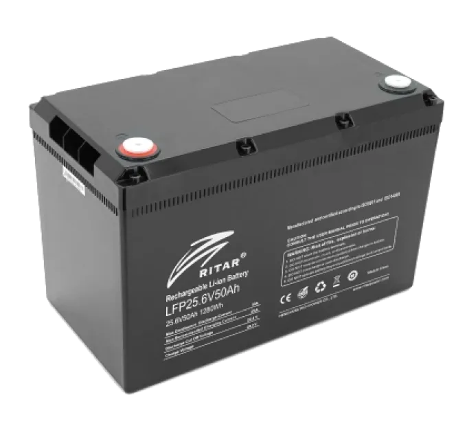 Ritar LFP25.6V50Ah 25.6В 50А•год 50А Літієва акумуляторна батарея