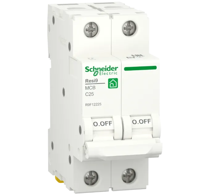 RESI9 25 А, 2P, кривая С, 6кА Автоматический выключатель Schneider Electric RESI9 25 А, 2P, кривая С, 6кА Автоматический выключатель Schneider Electric