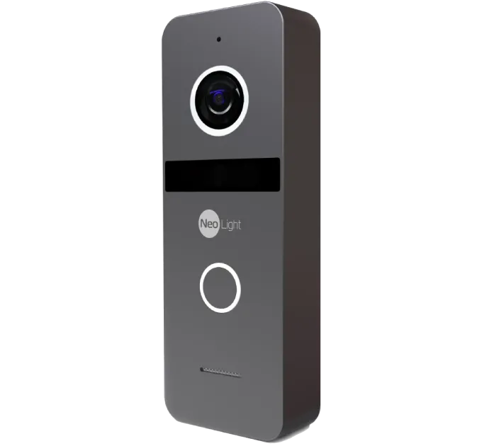 Neolight MEZZO Hybrid Black + SOLO IP Graphite з кутком, PoE адаптер для панелі виклику Комплект відеодомофону
