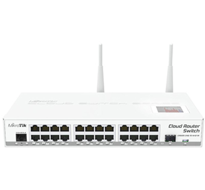 MikroTik CRS125-24G-1S-2HnD-IN 24-портовый управляемый Cloud коммутатор с Wi-Fi MikroTik CRS125-24G-1S-2HnD-IN 24-портовый управляемый Cloud коммутатор с Wi-Fi