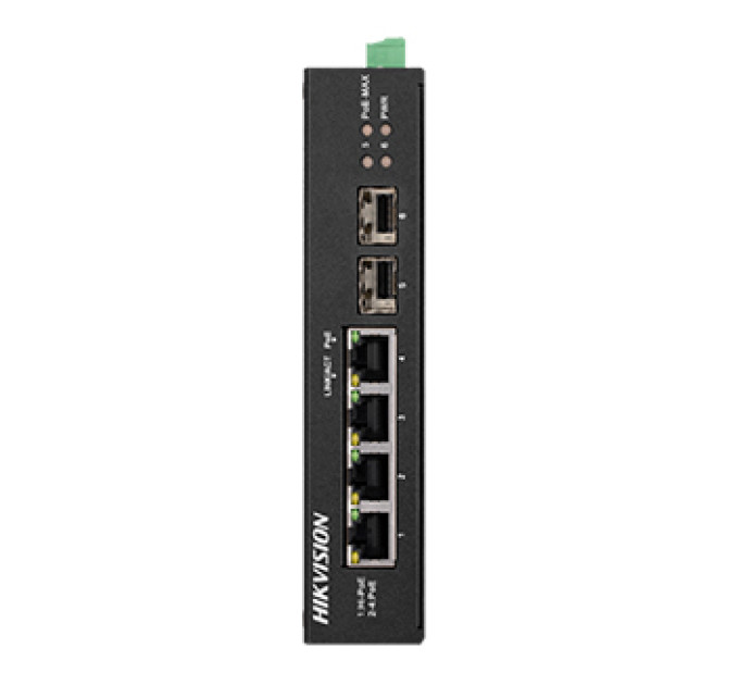 Hikvision DS-3T0506HP-E/HS POE Коммутатор 4 порта неуправляемый Hikvision DS-3T0506HP-E/HS POE Коммутатор 4 порта неуправляемый