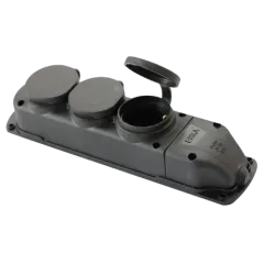 ERKA 6003 Колодка тройная с заглушкой 3*16 (каучук)