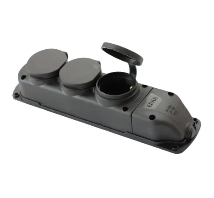 ERKA 6003 Колодка потрійна із заглушкою 3*16 (каучук) ERKA 6003 Колодка потрійна із заглушкою 3*16 (каучук)