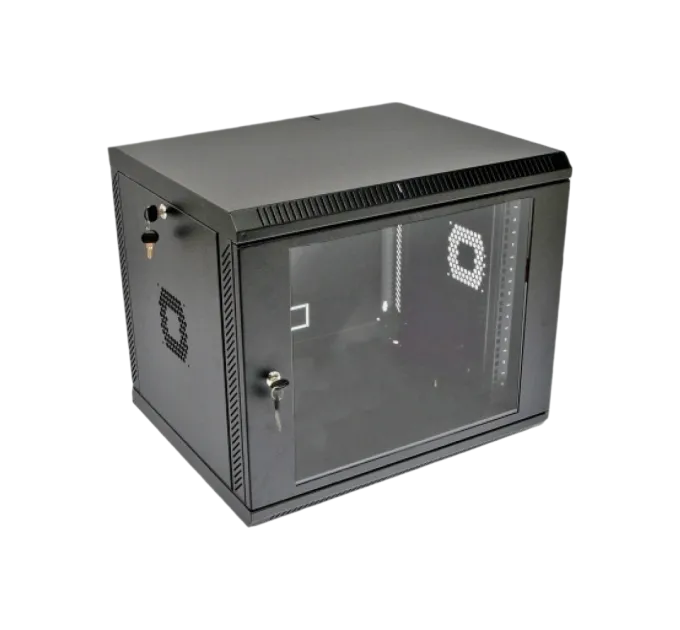 9U Шафа 19" , 600х500х507 мм (Ш*Г*В), акрилове скло, чорна 9U Шафа 19" , 600х500х507 мм (Ш*Г*В), акрилове скло, чорна