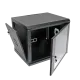 9U Шафа 19" , 600х500х507 мм (Ш*Г*В), акрилове скло, чорна