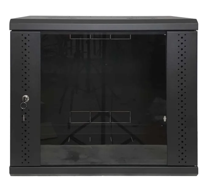 EServer 9U 600х350х503 стекло, черный Шкаф