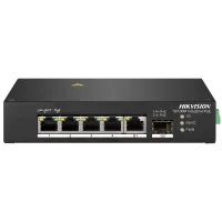 Hikvision DS-3T0306HP без БЖ Комутатор 4 порти некерований