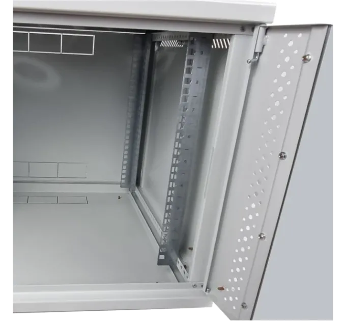 EServer 9U 600х600х503 скло, сіра Шафа