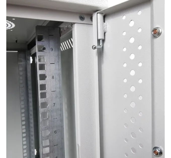 EServer 9U 600х600х503 скло, сіра Шафа