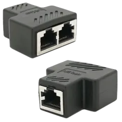RJ45 8P8C мама / 2x мама Q100 З'єднувач екранувань RJ45 8P8C мама / 2x мама Q100 З'єднувач екранувань