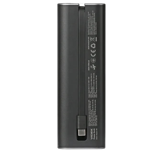 VIDEX VPB-366 PD100Вт 20000мА•г Повербанк