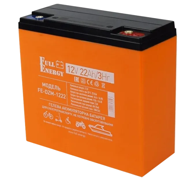 Full Energy FE-DZM-1222 12В 22А•час тяговый гелевой Аккумулятор
