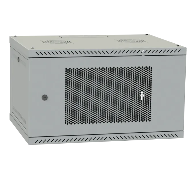 IPCOM 4U 600x450 двері перфорація (сіра) Шафа телекомунікаційна