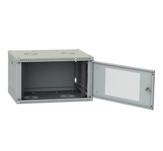 IPCOM 4U 600x450 двері перфорація (сіра) Шафа телекомунікаційна