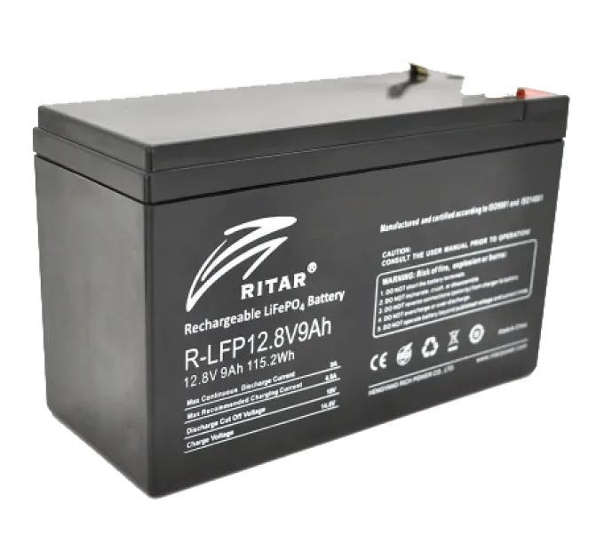 Ritar LiFePO4 12.8В 9А•ч Литиевая аккумуляторная батарея Ritar LiFePO4 12.8В 9А•ч Литиевая аккумуляторная батарея