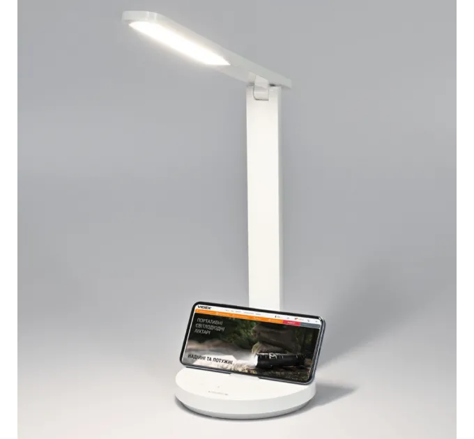 VIDEX VL-TF16W 5W 1800-5000K LED лампа настільна з акумулятором