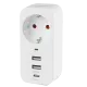 VIDEX ONCORD 1п 2.4A 2USB+USB-C Сетевой адаптер Type-C с заземлением