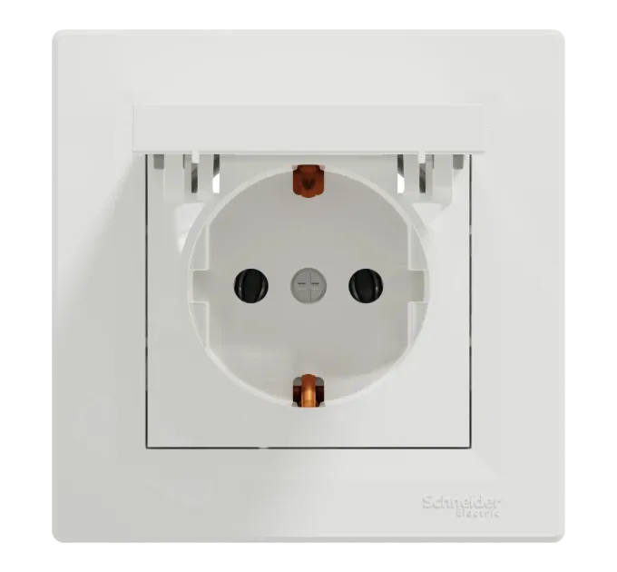 Schneider Electric ASFORA EPH3100121 Розетка одинарная с заземлением и крышкой Schneider Electric ASFORA EPH3100121 Розетка одинарная с заземлением и крышкой