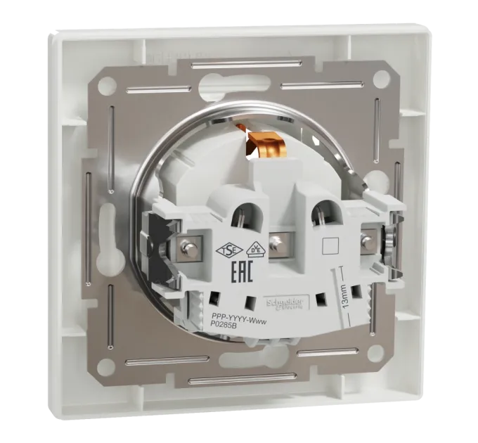 Schneider Electric ASFORA EPH3100121 Розетка одинарная с заземлением и крышкой