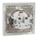 Schneider Electric ASFORA EPH3100121 Розетка одинарная с заземлением и крышкой