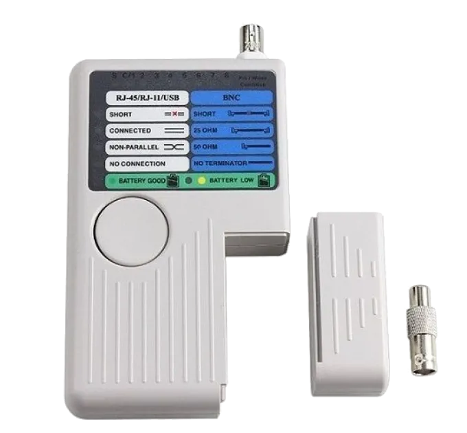 RJ-45, RJ-12, USB и BNC Тестер сетевой