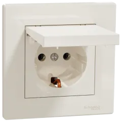Schneider Electric Asfora EPH3100123 Розетка із кришкою, із заземленням Schneider Electric Asfora EPH3100123 Розетка із кришкою, із заземленням