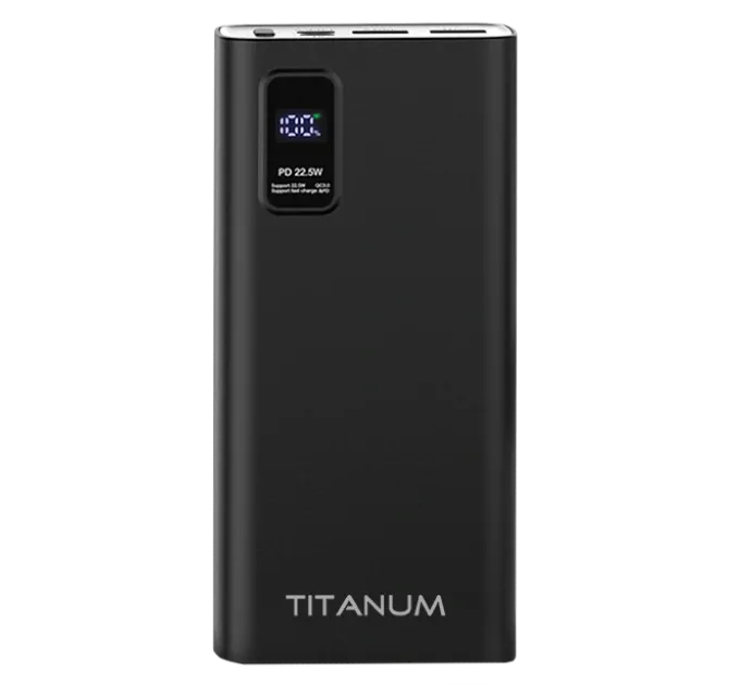 TITANUM 727S 20000mAh 22.5W Black Повербанк TITANUM 727S 20000mAh 22.5W Black Повербанк
