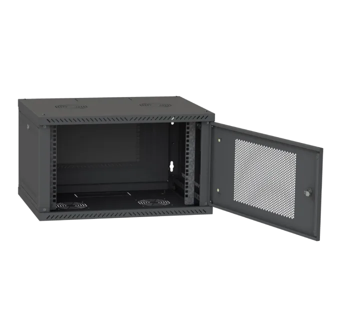 IPCOM 4U 600x350 Шафа телекомунікаційна двері перф (RAL9005)