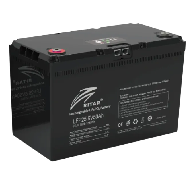 Ritar LFP25.6V50AH G3 з системою підігріву та bluetooth Акумуляторна батарея Ritar LFP25.6V50AH G3 з системою підігріву та bluetooth Акумуляторна батарея