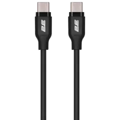 2E Type-C Glow USB-C > USB-C Кабель заряджання/синхронізації 1м 60Вт чорний