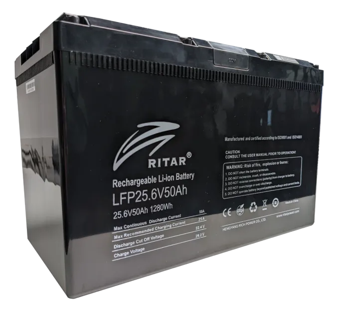 Ritar LFP25.6V50AH G3 з системою підігріву та bluetooth Акумуляторна батарея