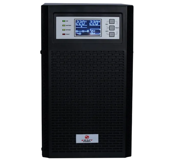 Kraft KRF-T3000VA/2400W(LCD) Pro Online Джерело безперебійного живлення Kraft KRF-T3000VA/2400W(LCD) Pro Online Джерело безперебійного живлення