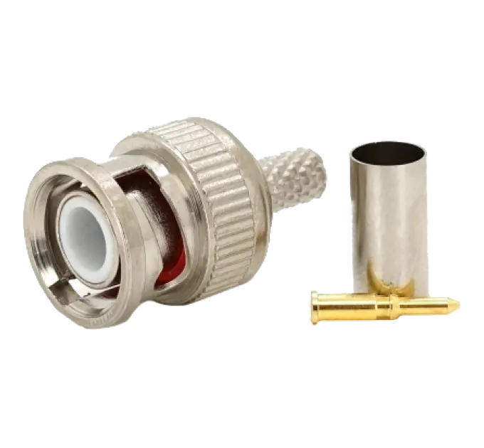 BNC-M - RG-58 crip + желтый наконечник Q100/2500 Разъем