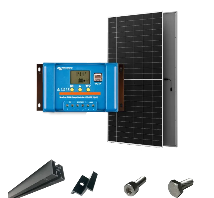 Victron Energy BlueSolar PWM+AIKO G645-MCH72Dw Система автономного питания однофазная Victron Energy BlueSolar PWM+AIKO G645-MCH72Dw Система автономного питания однофазная