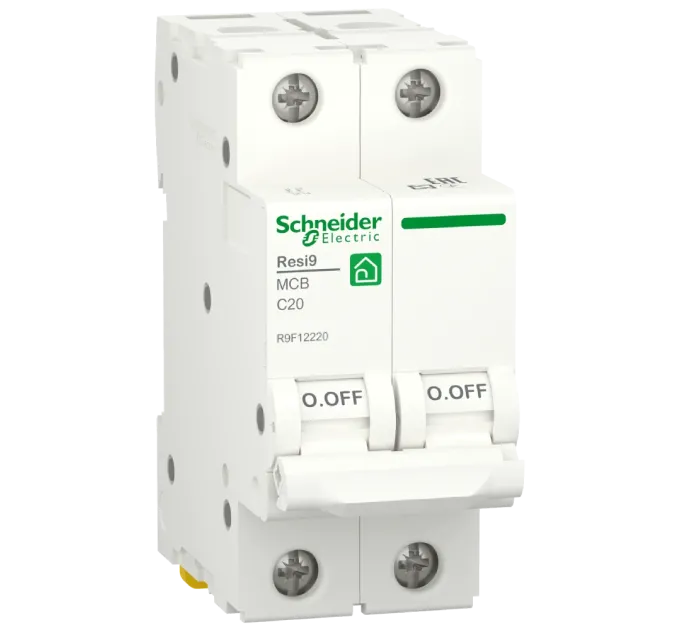 RESI9 20 А, 2P, крива С, 6кА Автоматичний вимикач Schneider Electric
