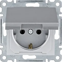 Hager Lumina WL1152 16А/230В Розетка із з/к з кришкою