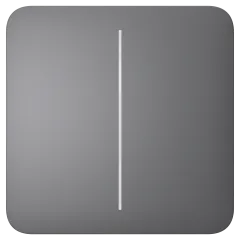 Ajax SoloButton (2-gang) grey Кнопка двухклавишного выключателя