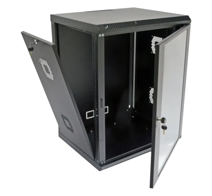 19"15U, 600х600х773 акриловое стекло,черный Шкаф