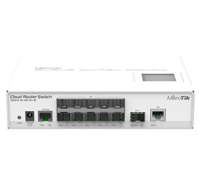MikroTik CRS212-1G-10S-1S+IN 10-портовый управляемый Cloud коммутатор MikroTik CRS212-1G-10S-1S+IN 10-портовый управляемый Cloud коммутатор
