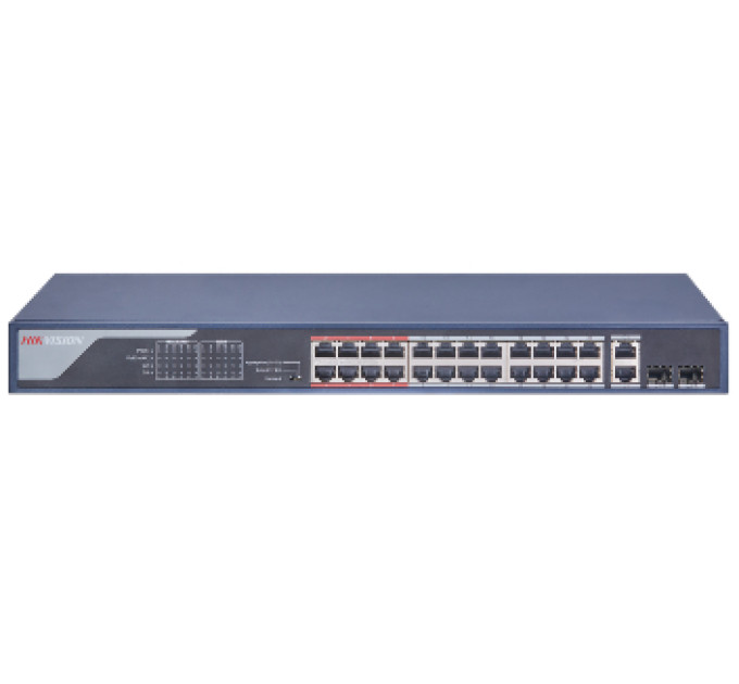 DS-3E0326P-E(B) 24-портовый неуправляемый POE коммутатор Hikvision DS-3E0326P-E(B) 24-портовый неуправляемый POE коммутатор Hikvision