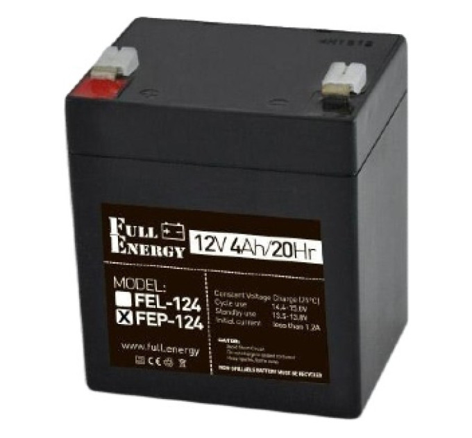 Full Energy FEP-124 4А•г 12В Свинцево-кислотна акумуляторна батарея Full Energy FEP-124 4А•г 12В Свинцево-кислотна акумуляторна батарея