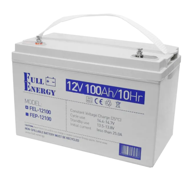 Full Energy FEL-12100 100А•ч 12В гелева Свинцево-кислотна акумуляторна батарея Full Energy FEL-12100 100А•ч 12В гелева Свинцево-кислотна акумуляторна батарея