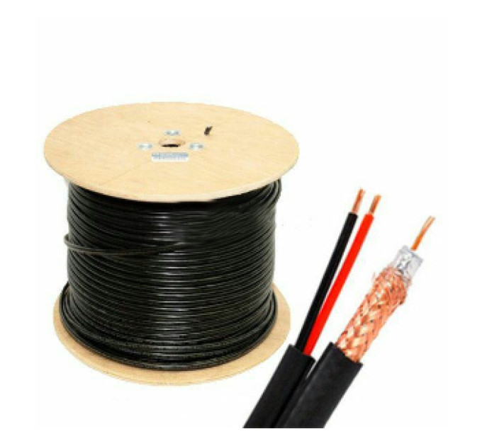 RG590-CU+2*0.75 PE ATIS Кабель комбінований (Коаксіал + живлення) бухта 305 м RG590-CU+2*0.75 PE ATIS Кабель комбінований (Коаксіал + живлення) бухта 305 м