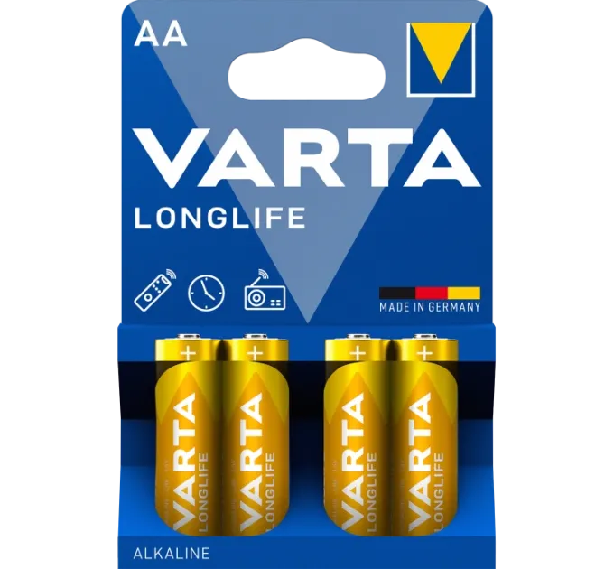 AA VARTA LONGLIFE BLI 4 ALKALINE Батарейка AA VARTA LONGLIFE BLI 4 ALKALINE Батарейка