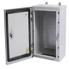 BOX Wall - BW t=1,0-(300х400х150) IP54 У2 Бокс монтажный навесной без панели, 063, серый, с лючком BOX Wall - BW t=1,0-(300х400х150) IP54 У2 Бокс монтажный навесной без панели, 063, серый, с лючком