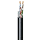 Cat. 5e U/UTP РЕ steel cord 4x2x24 AWG (k) трос (70910181) бухта 500м. Кабель кручена пара ЗЗКМ (UTP мідь вуличний з тросом)